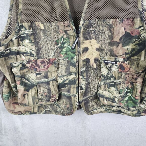 Mens Camo Hunting Vest Jacket Mossy Oak Break-Up Infinity 1/2 Zip Size XL/2XL - Picture 3 of 13